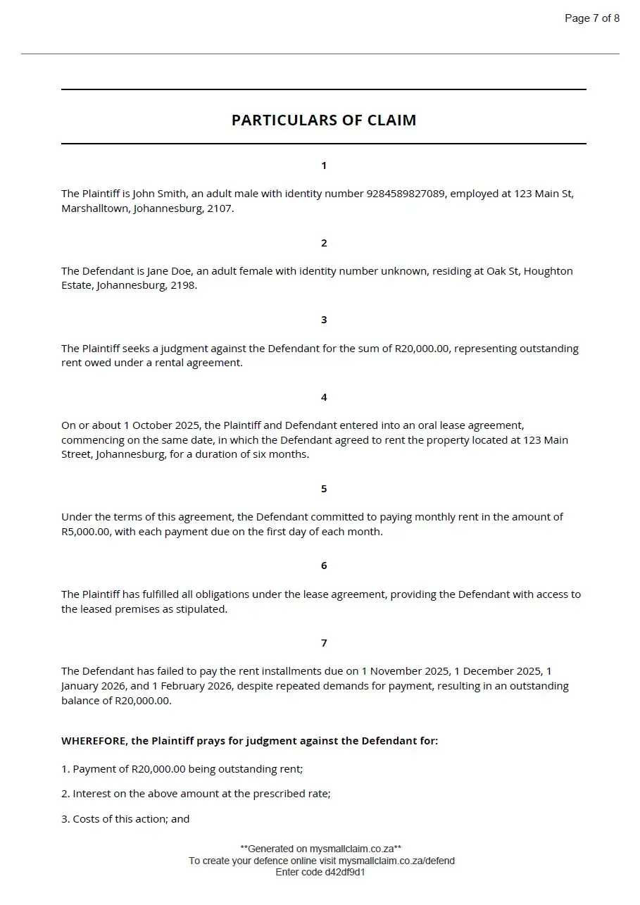 Summons - Page 2